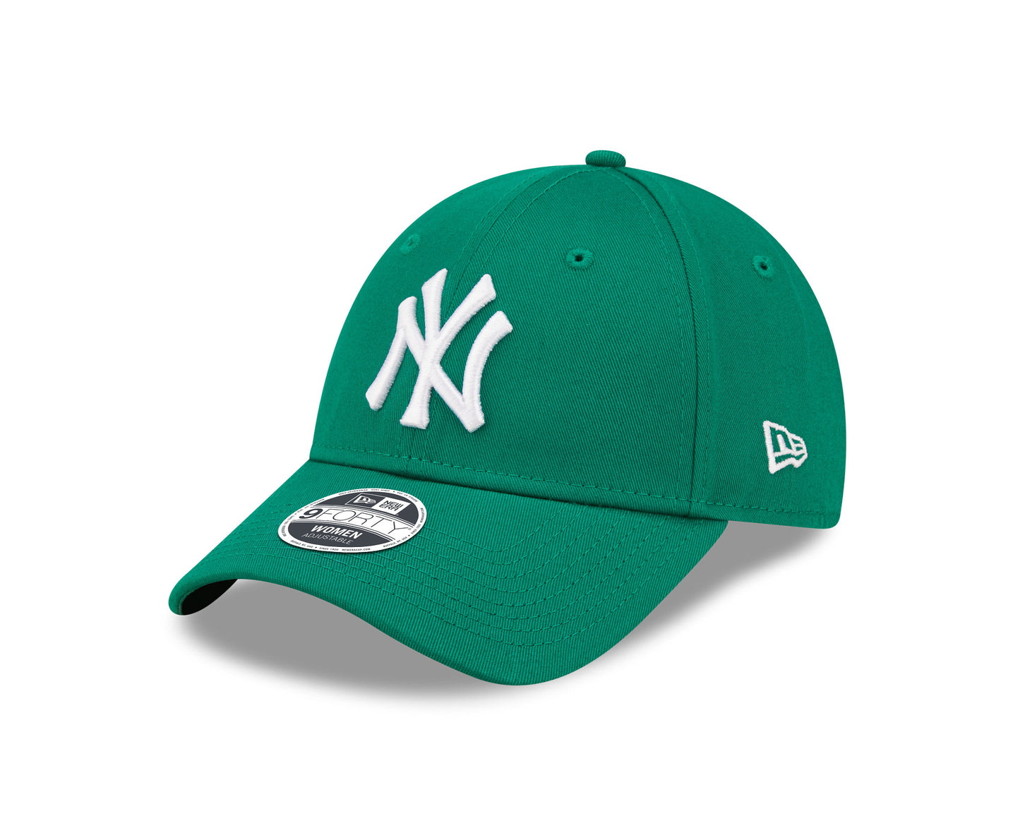 This is a New York Yankees Womens League Essential Green 9FORTY Adjustable Cap 1