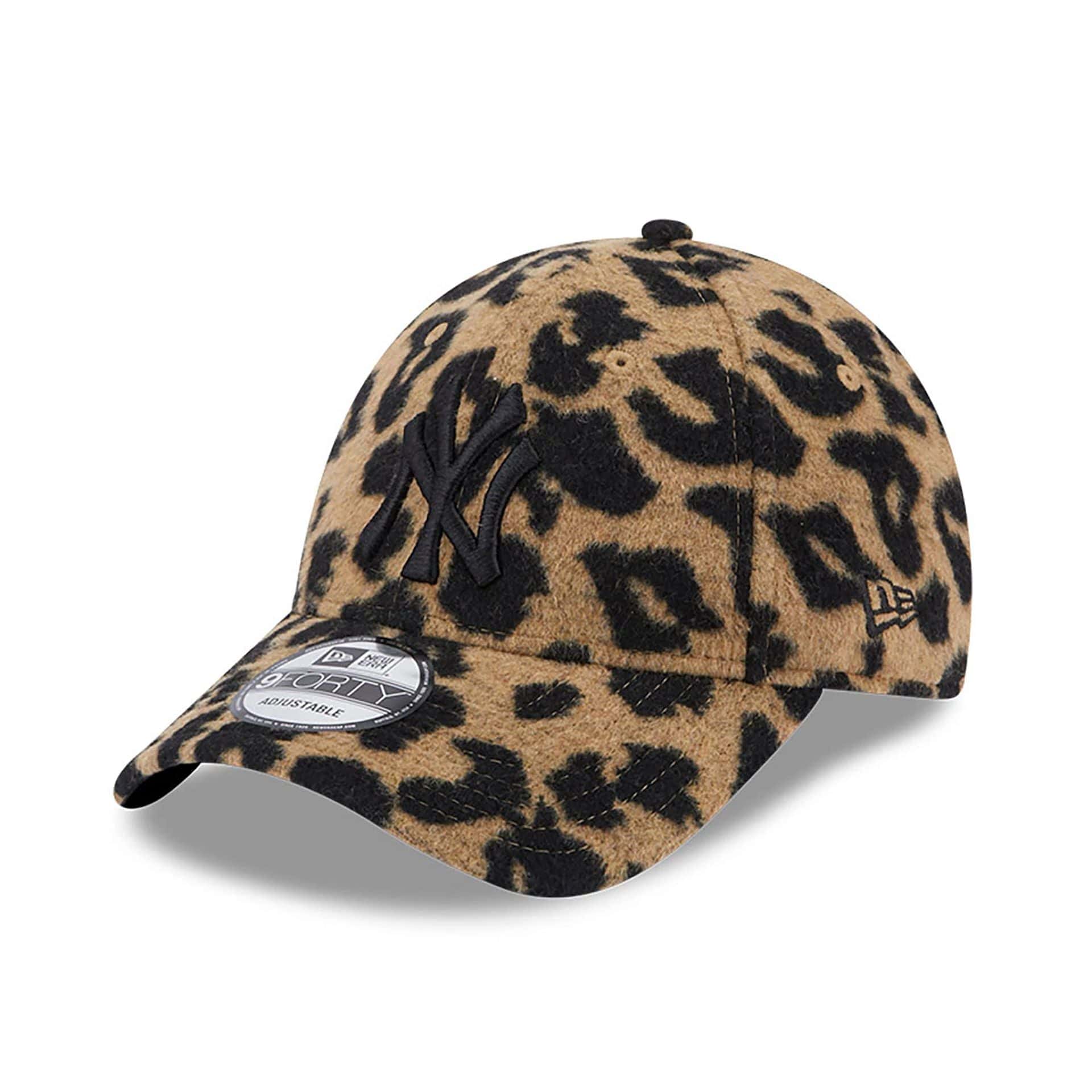 Casquette 9FORTY Adjustable New York Yankees Leopard All Over Print Marron - Femme