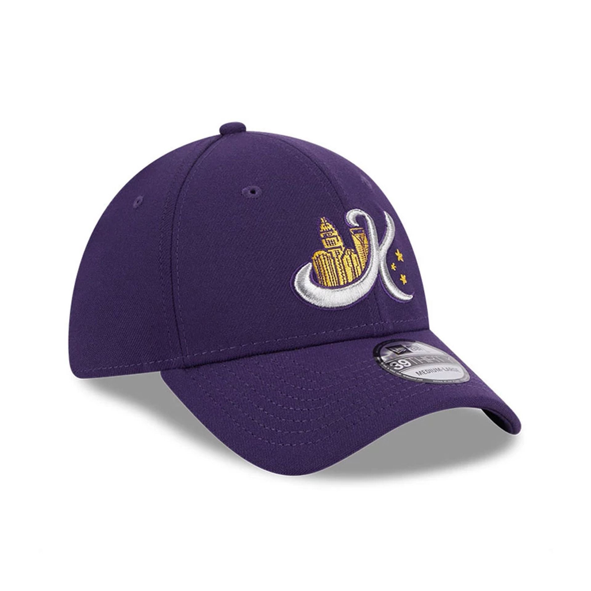 This is a Charlotte Knights MiLB Theme Night Purple 39THIRTY Stretch Fit Cap 3