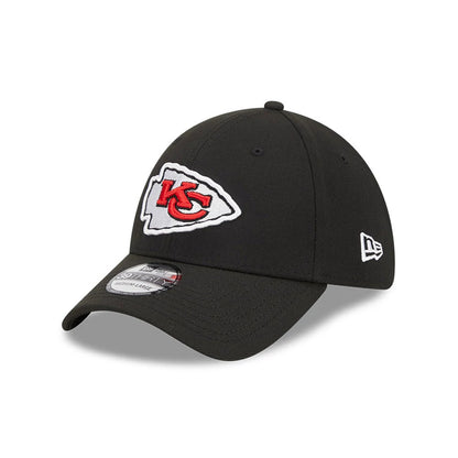 Pictured is this NFL Evergreen Kansas City Chiefs 39THIRTY Stretch Fit cap in black. 1