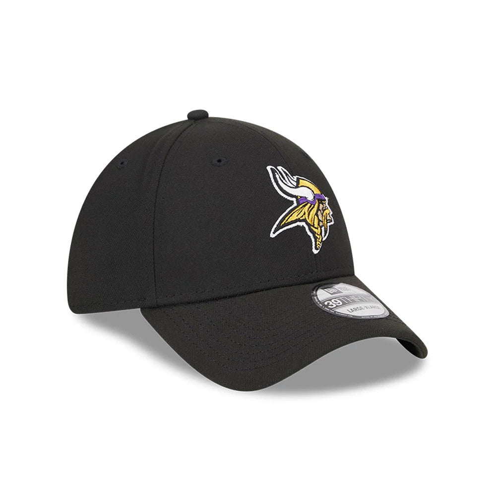 Pictured is this NFL Evergreen Minnesota Vikings 39THIRTY Stretch Fit cap in black. 3