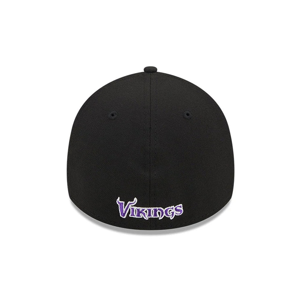 Pictured is this NFL Evergreen Minnesota Vikings 39THIRTY Stretch Fit cap in black. 4