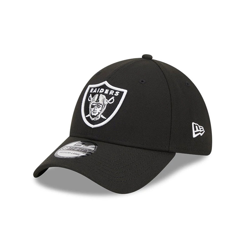 NFL Evergreen Las Vegas Raiders Black 39THIRTY Stretch Fit Cap