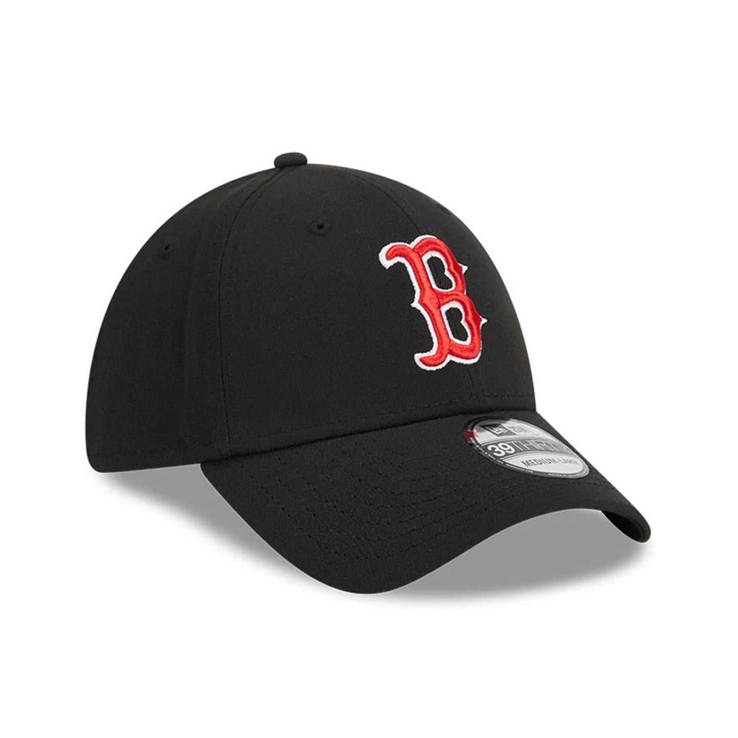 Pictured is this MLB Evergreen Boston Red Sox 39THIRTY Stretch Fit cap in black. 3