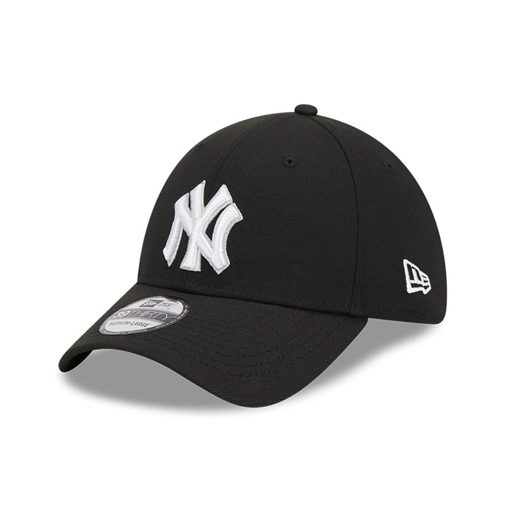 Pictured is this MLB Evergreen New York Yankees 39THIRTY Stretch Fit cap in black. 8