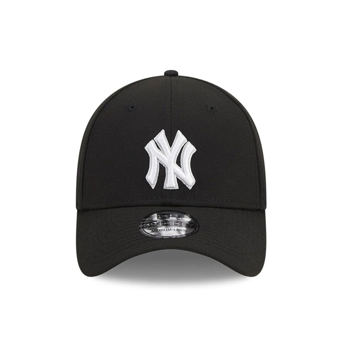 Pictured is this MLB Evergreen New York Yankees 39THIRTY Stretch Fit cap in black. 9
