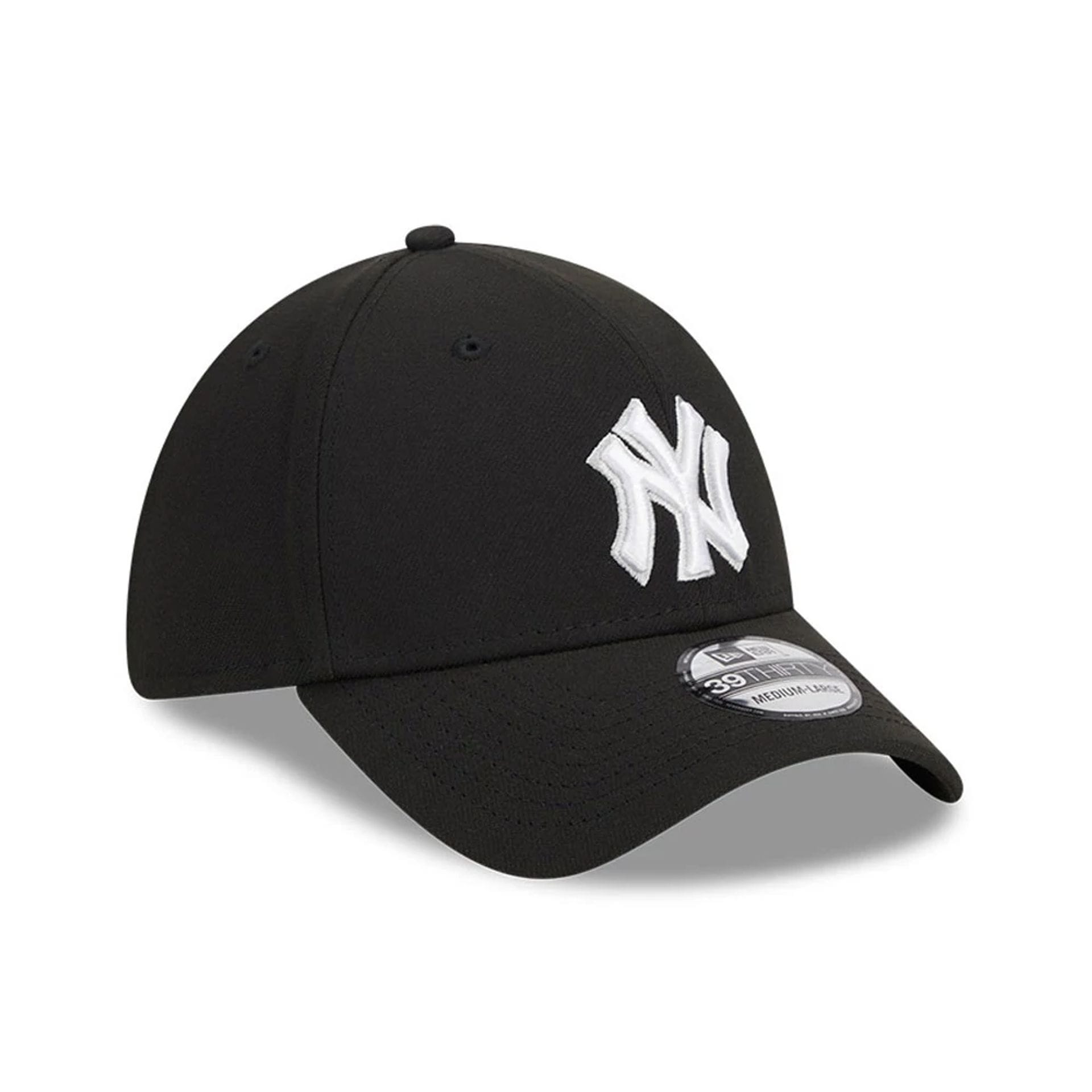Pictured is this MLB Evergreen New York Yankees 39THIRTY Stretch Fit cap in black. 3