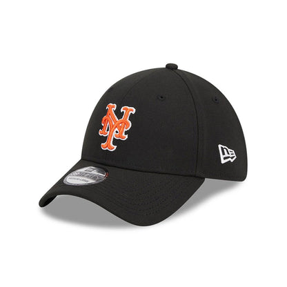 Pictured is this MLB Evergreen New York Mets 39THIRTY Stretch Fit cap in black. 1