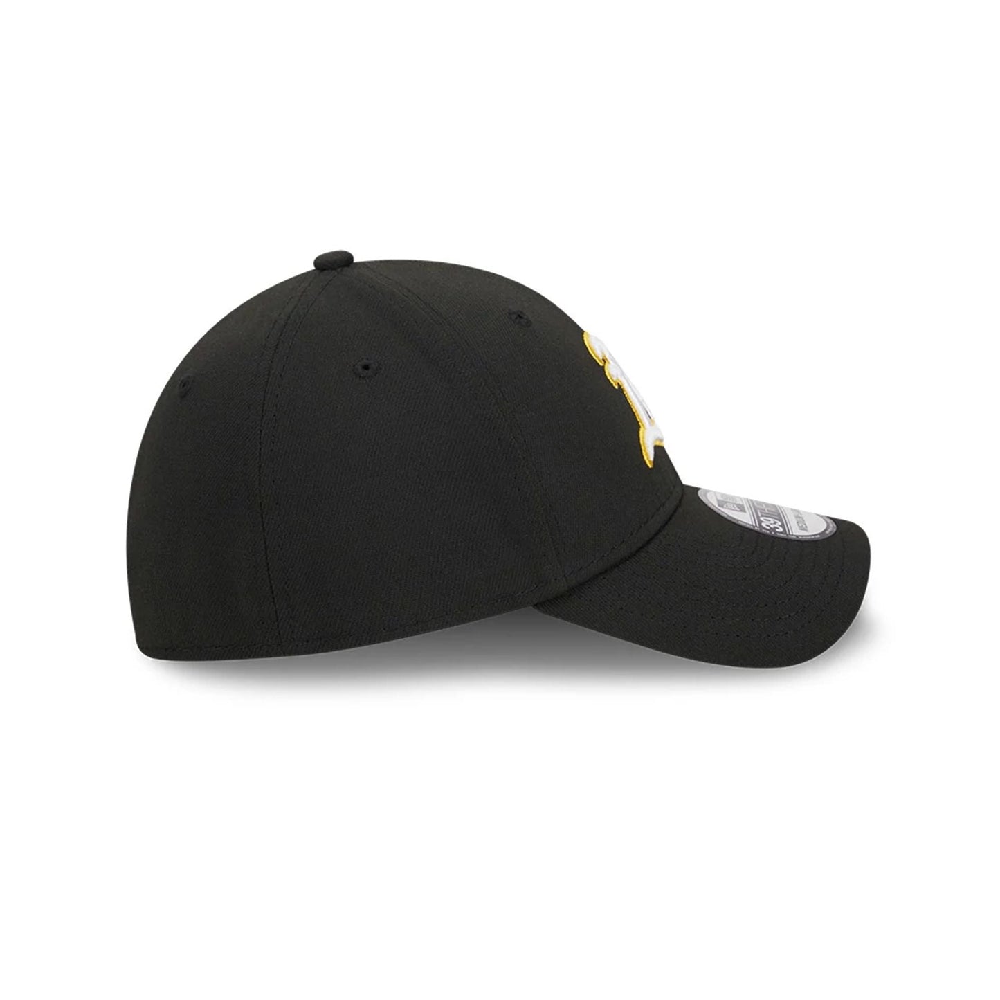 Pictured is this MLB Evergreen Athletics 39THIRTY Stretch Fit cap in black. 6