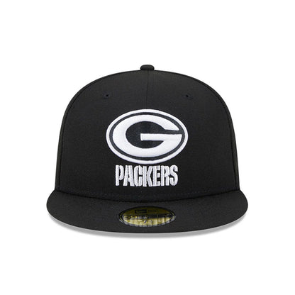 Pictured is this NFL Evergreen Green Bay Packers 59FIFTY Fitted cap in black. 3