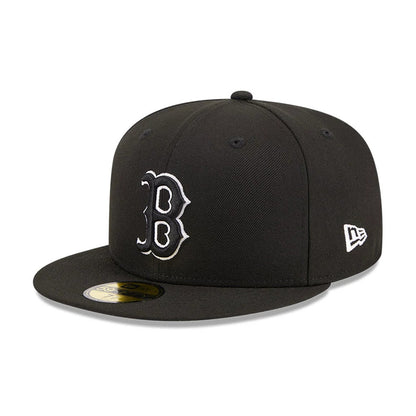 Pictured is this MLB Evergreen Boston Red Sox 59FIFTY Fitted cap in black. 4