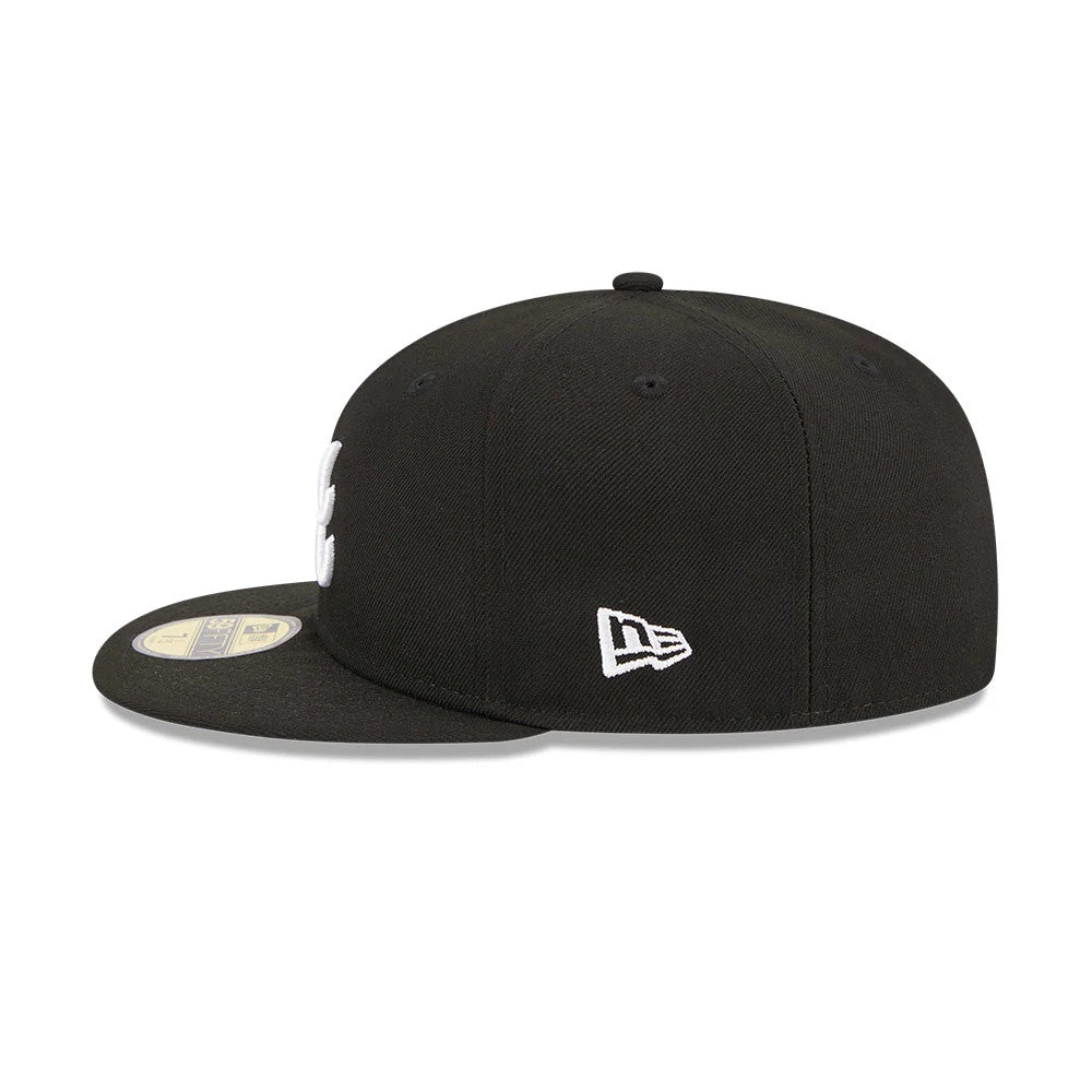 Pictured is this MLB Evergreen Atlanta Braves 59FIFTY Fitted cap in black. 6