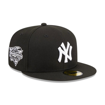 Pictured is this MLB Evergreen New York Yankees 59FIFTY Fitted cap in black. 1
