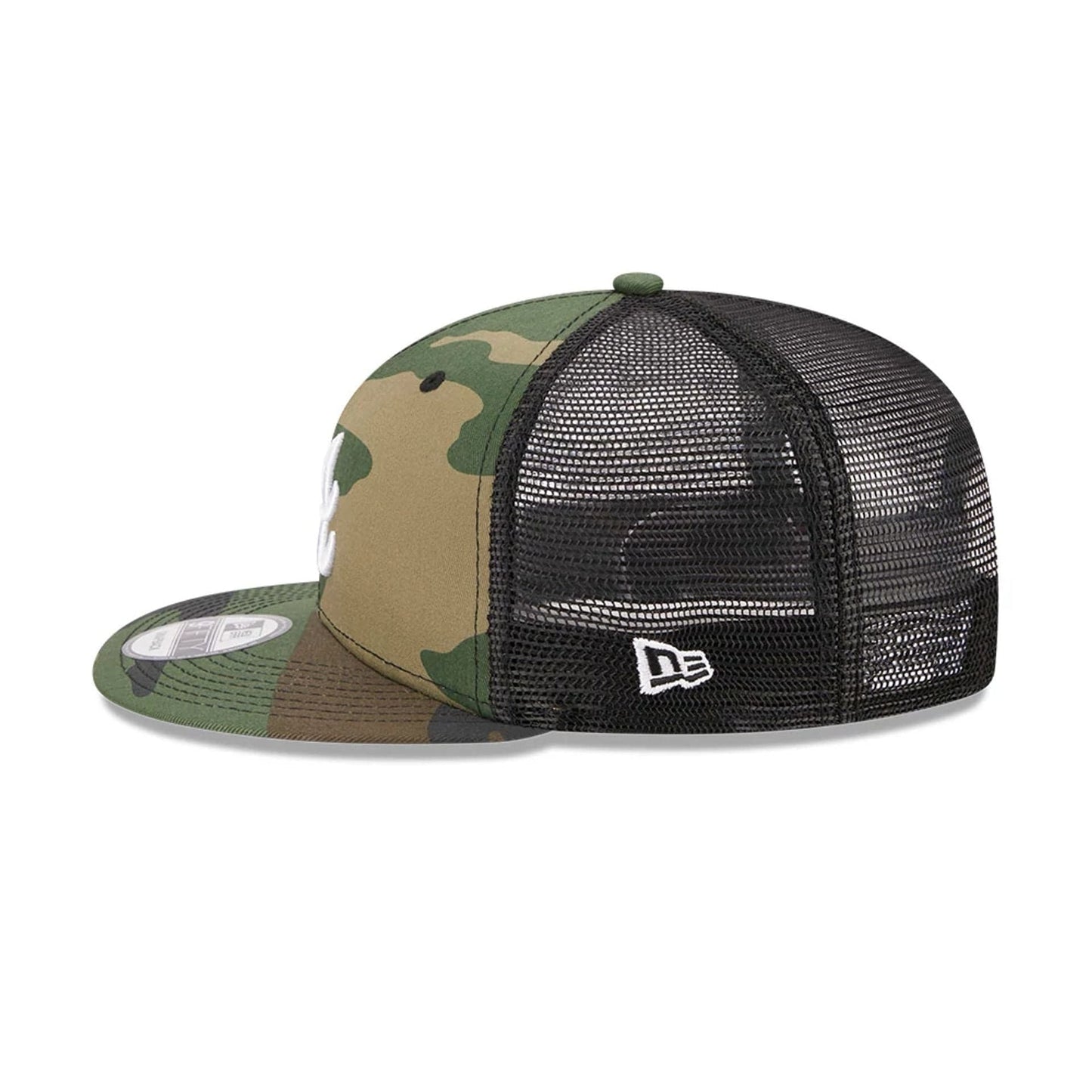 Pictured is this MLB Evergreen Atlanta Braves 9FIFTY Trucker cap in camo. 6