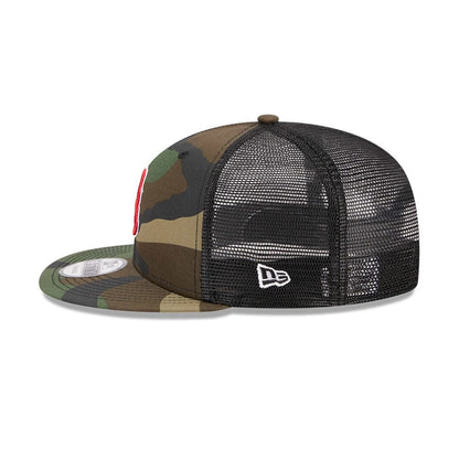 Pictured is this MLB Evergreen Boston Red Sox 9FIFTY Trucker cap in camo. 6