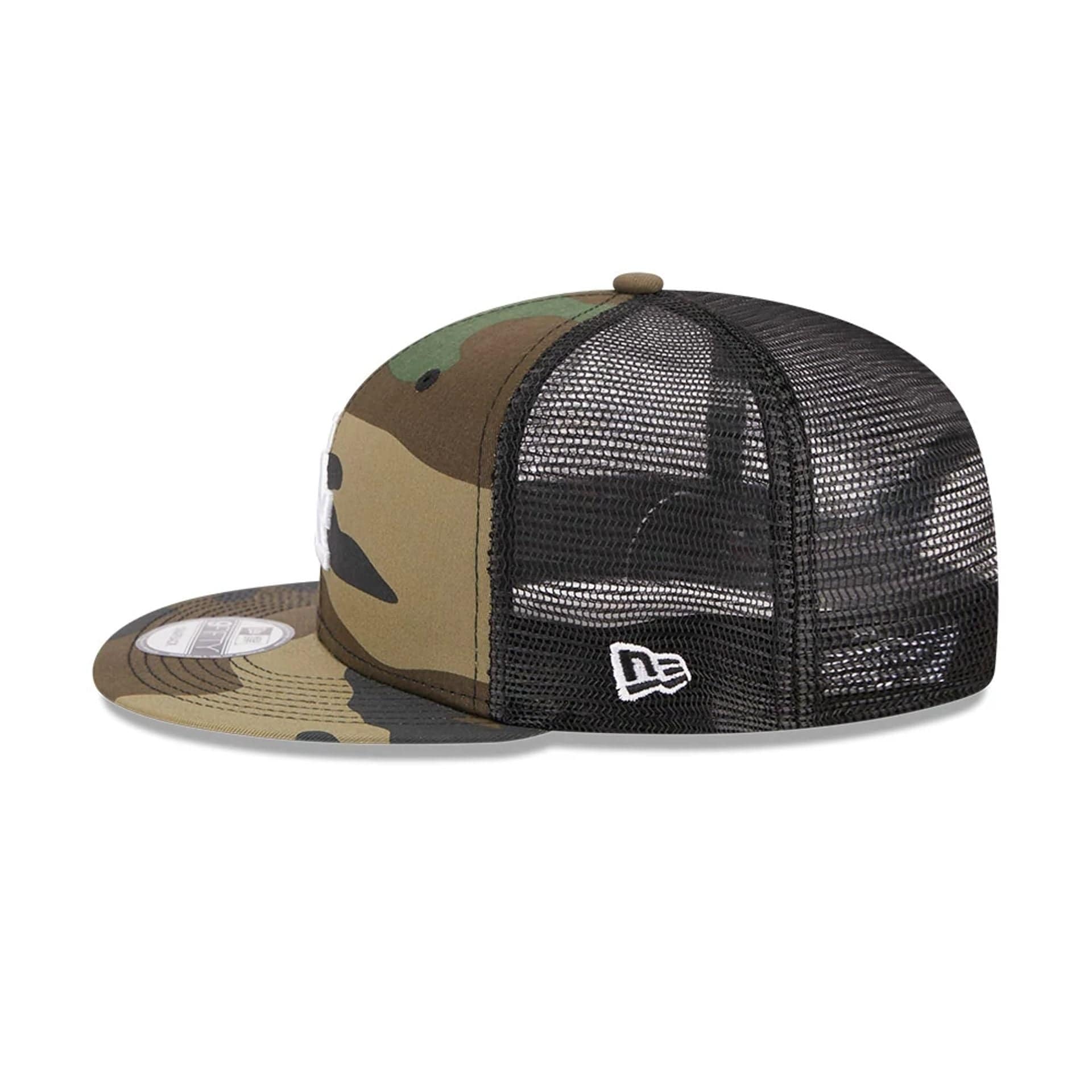 Pictured is this MLB Evergreen LA Dodgers 9FIFTY Trucker cap in camo. 6