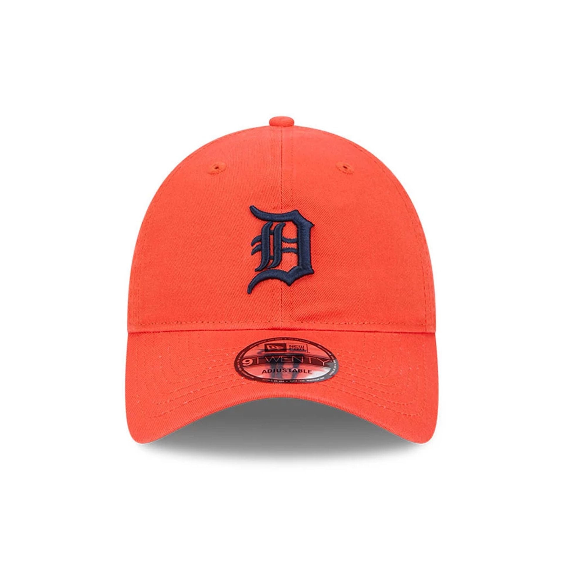 Pictured is this MLB Evergreen Detroit Tigers 9TWENTY cap in orange. 2