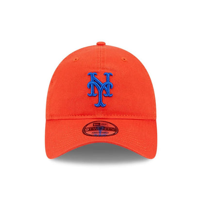 Pictured is this MLB Evergreen New York Mets 9TWENTY cap in orange. 2