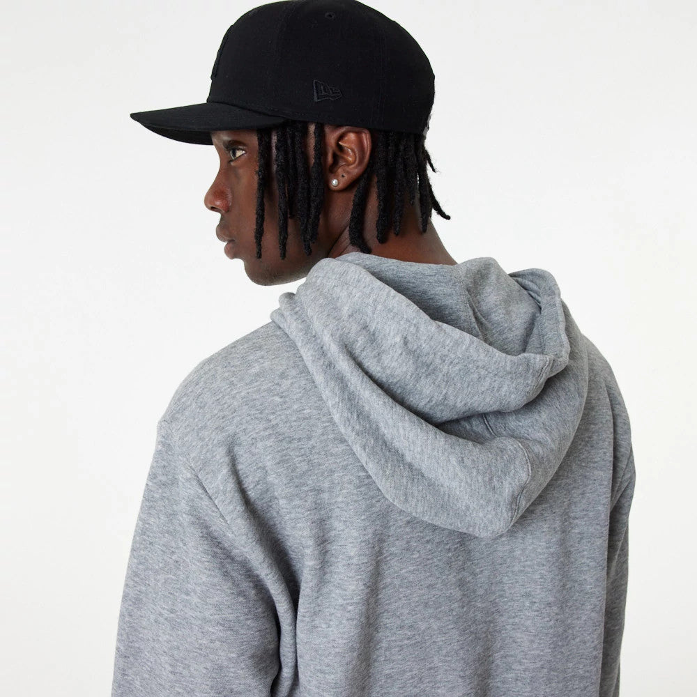 The Male model is wearing New York Yankees MLB Essential Grey Full Zip Hoodie 6