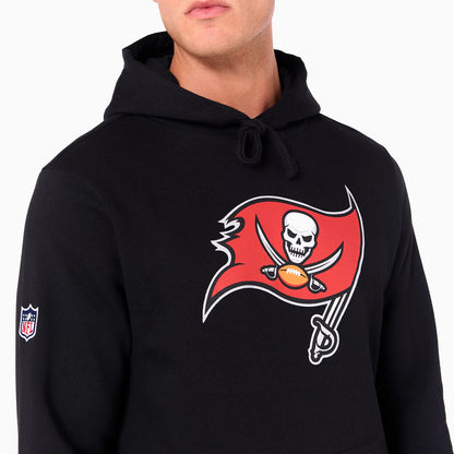 The Male model is wearing Tampa Bay Buccaneers NFL Black Pullover Hoodie 5