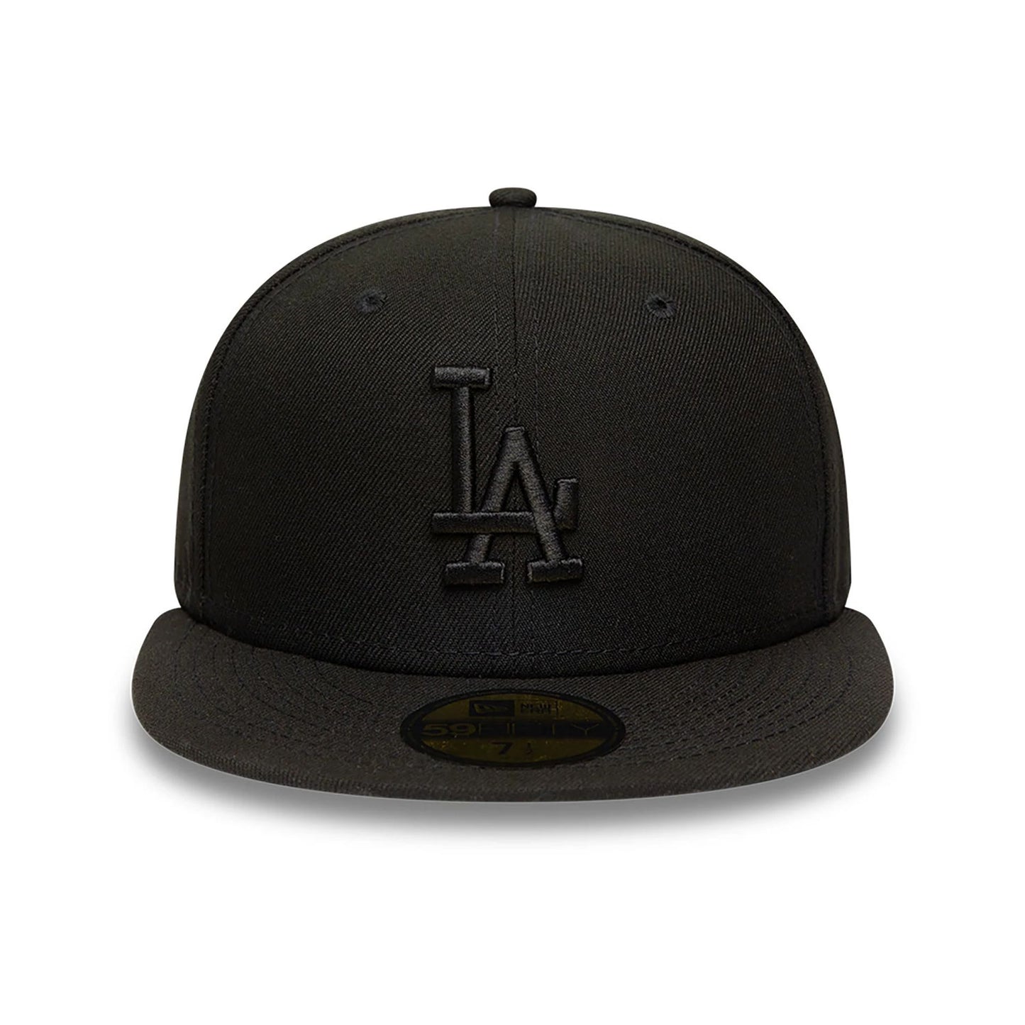 This is a LA Dodgers MLB Black on Black 59FIFTY Fitted Cap 2