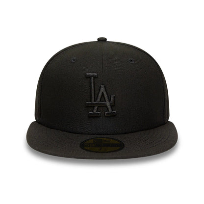 This is a LA Dodgers MLB Black on Black 59FIFTY Fitted Cap 2