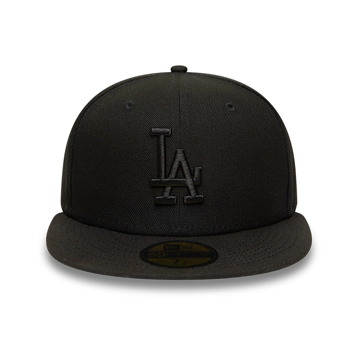 This is a LA Dodgers MLB Black on Black 59FIFTY Fitted Cap 2