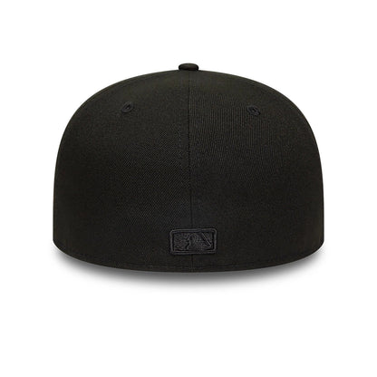 This is a LA Dodgers MLB Black on Black 59FIFTY Fitted Cap 4