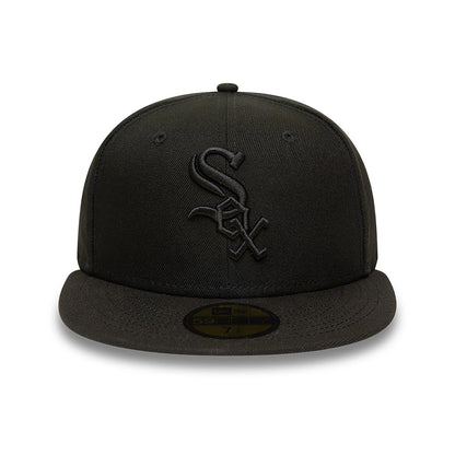 This is a Chicago White Sox MLB Black on Black 59FIFTY Fitted Cap 6