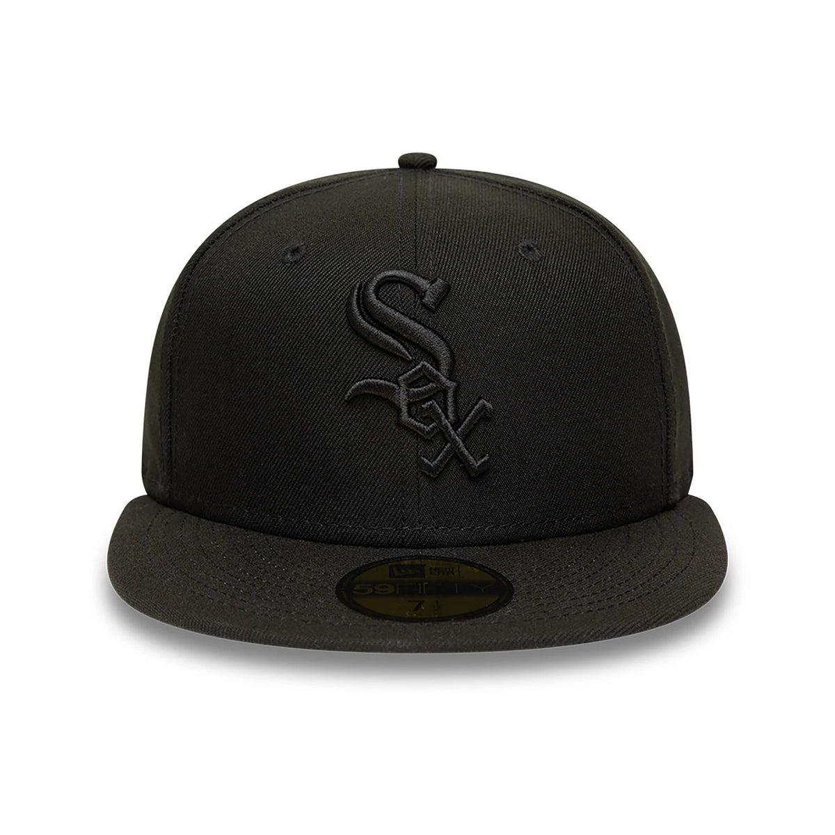 This is a Chicago White Sox MLB Black on Black 59FIFTY Fitted Cap 6