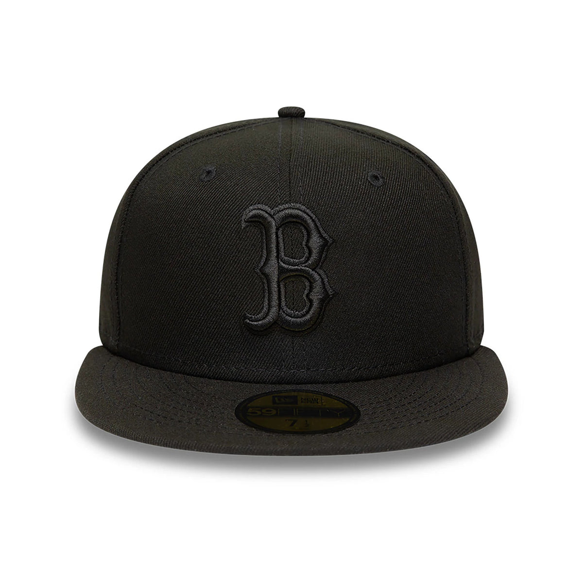 This is a Boston Red Sox MLB Black on Black 59FIFTY Fitted Cap 6