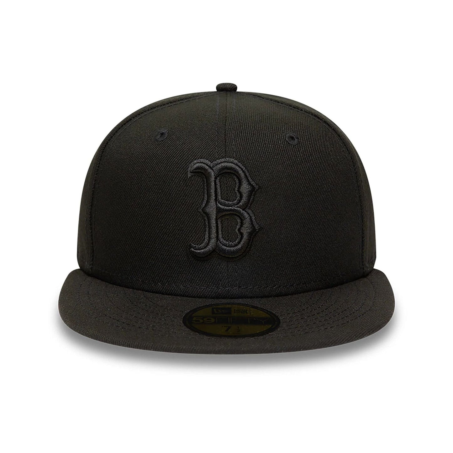 This is a Boston Red Sox MLB Black on Black 59FIFTY Fitted Cap 6