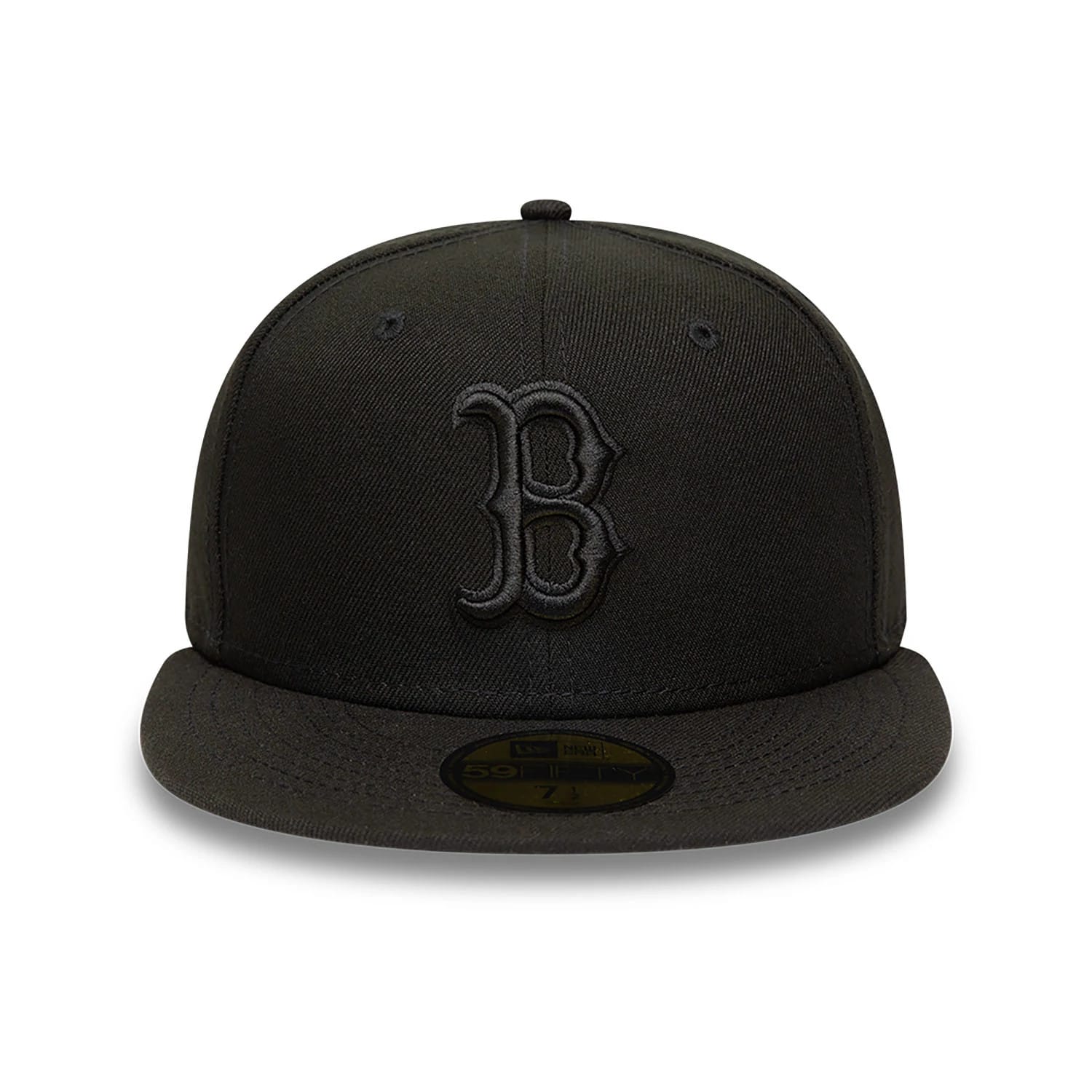 This is a Boston Red Sox MLB Black on Black 59FIFTY Fitted Cap 6