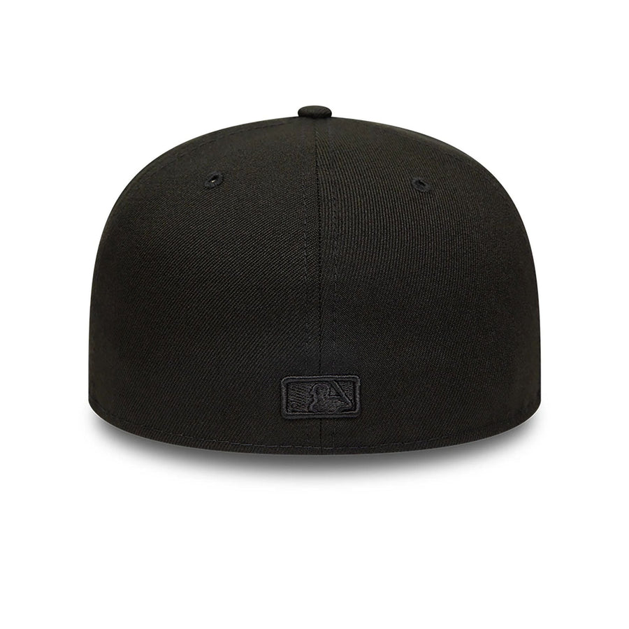 This is a Boston Red Sox MLB Black on Black 59FIFTY Fitted Cap 3