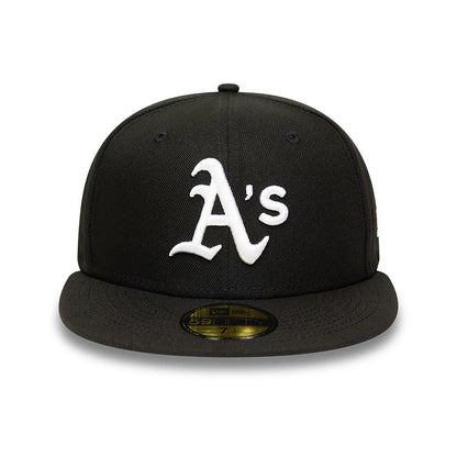 This is a Oakland Athletics MLB Black and White 59FIFTY Fitted Cap 6