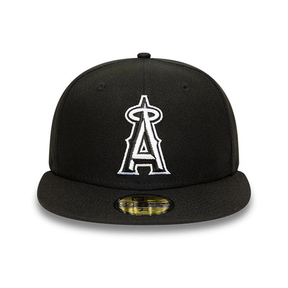 This is a Anaheim Angels MLB Black and White 59FIFTY Fitted Cap 5