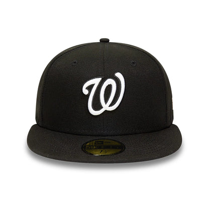 This is a Washington Nationals MLB Black and White 59FIFTY Fitted Cap 5
