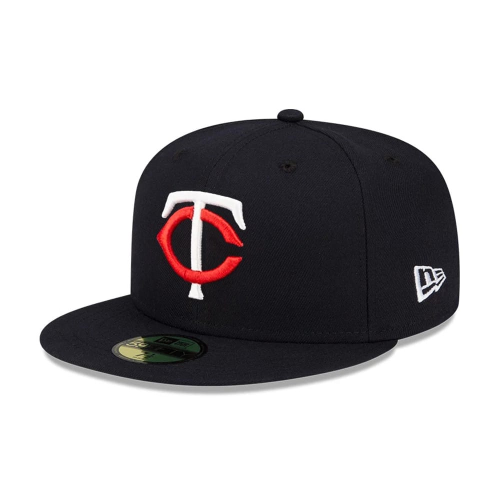 This is a Minnesota Twins MLB Authentic On Field Navy 59FIFTY Fitted Cap 1