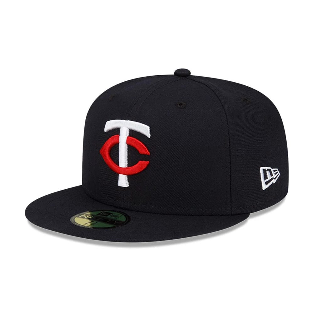 This is a Minnesota Twins MLB Authentic On Field Navy 59FIFTY Fitted Cap 1