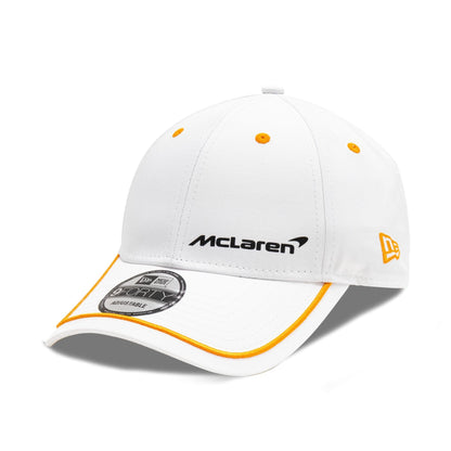 This is a McLaren Automotive Contrast Piping White 9FORTY Adjustable Cap 1