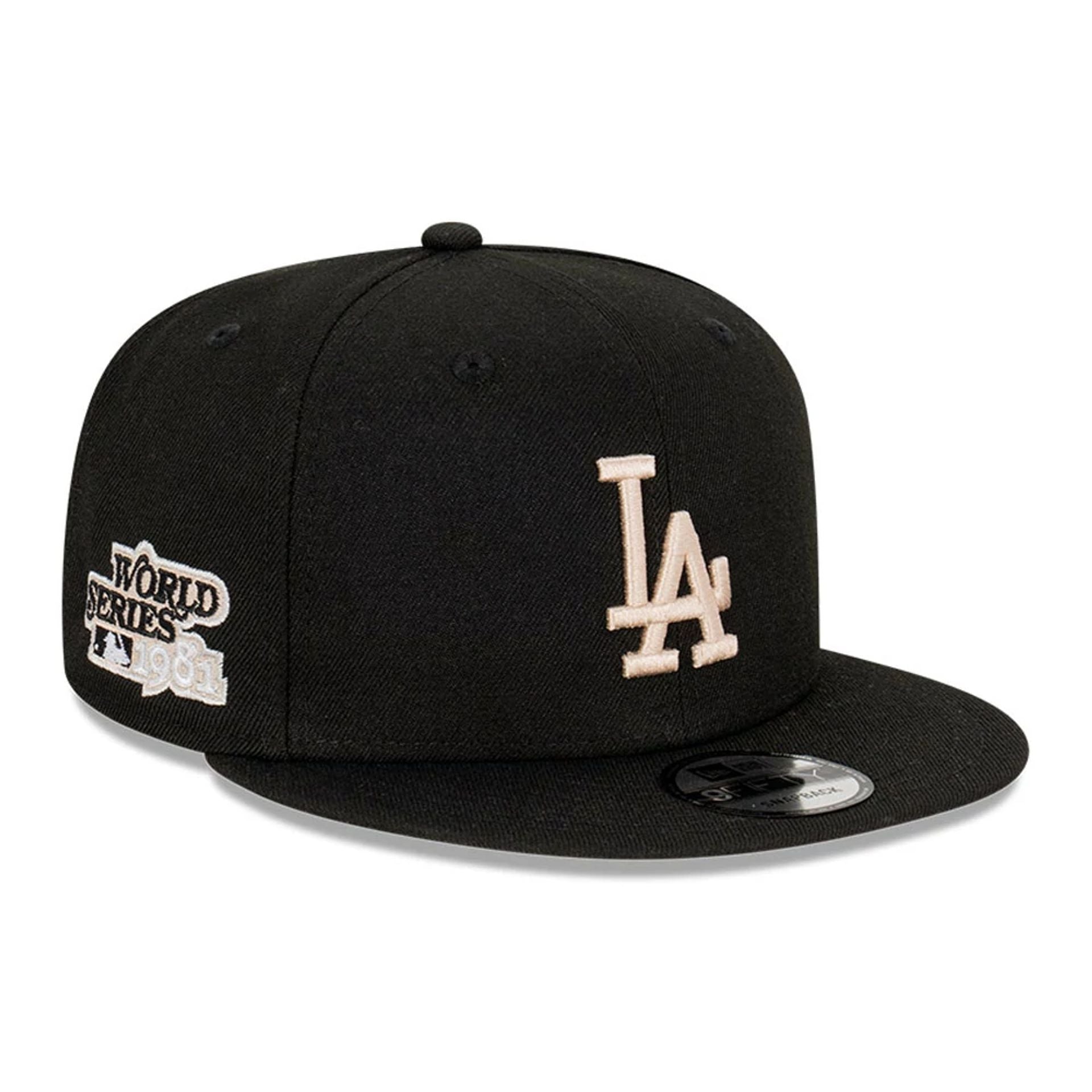 This is a LA Dodgers World Series Black 9FIFTY Snapback Cap 1