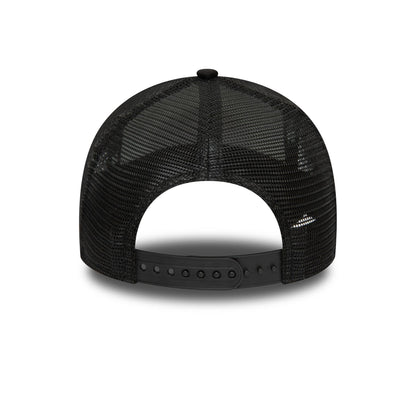 This is a New Era Youth Black Oval Trucker Cap 5