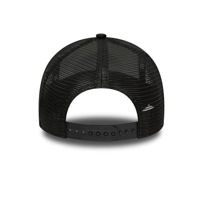 This is a New Era Youth Black Oval Trucker Cap 5