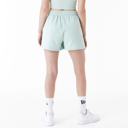 The Female model is wearing LA Dodgers Womens MLB Lifestyle Green Shorts 5