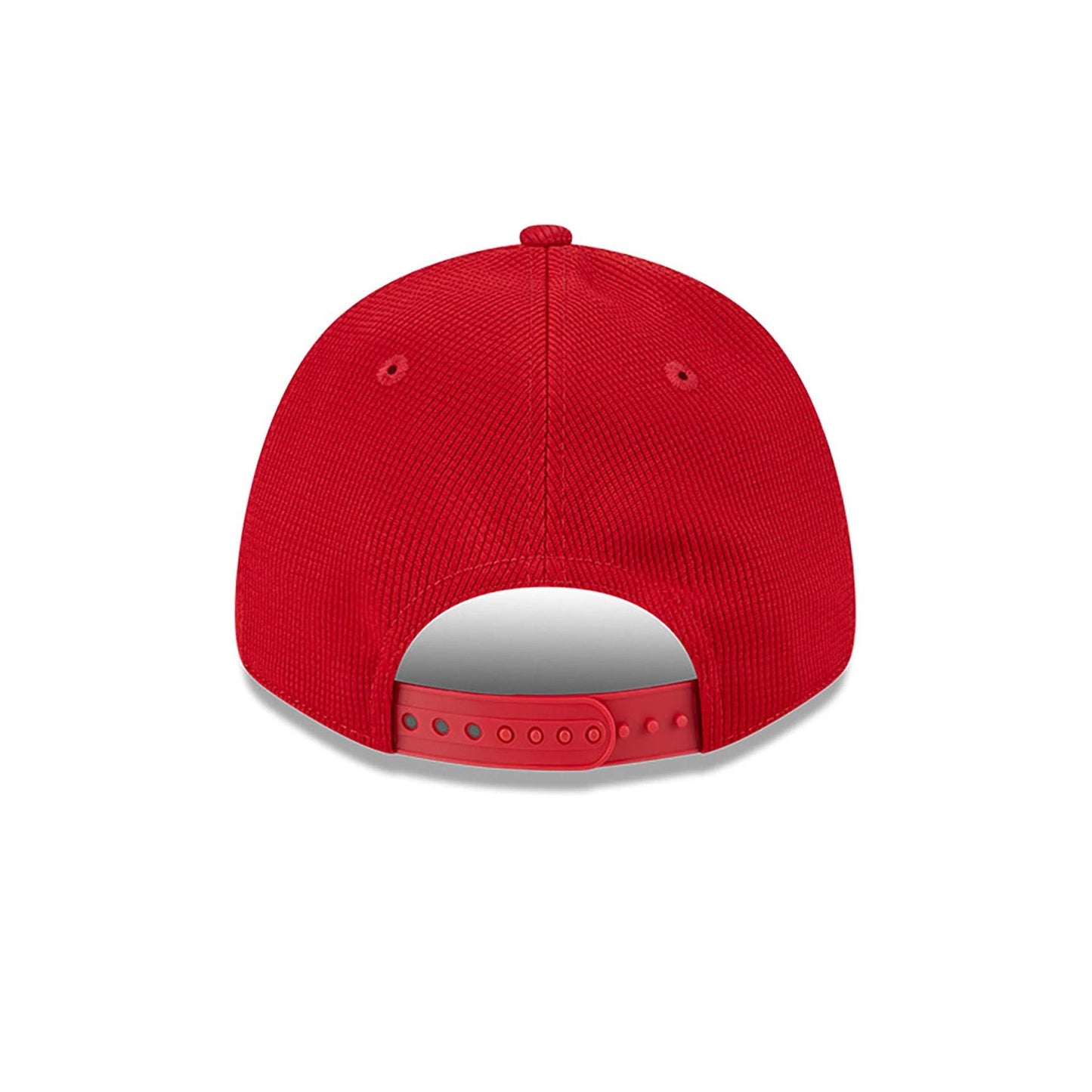 This is a Cincinnati Reds MLB Batting Practice Red 9FORTY Stretch Snap Adjustable Cap 5