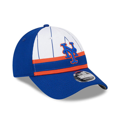 This is a New York Mets MLB Batting Practice Blue 9FORTY Stretch Snap Adjustable Cap 4