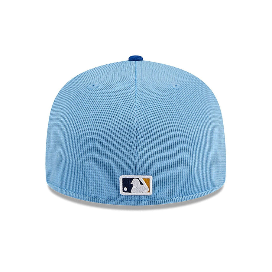 This is a Milwaukee Brewers MLB Batting Practice Light Blue 59FIFTY Fitted Cap 5