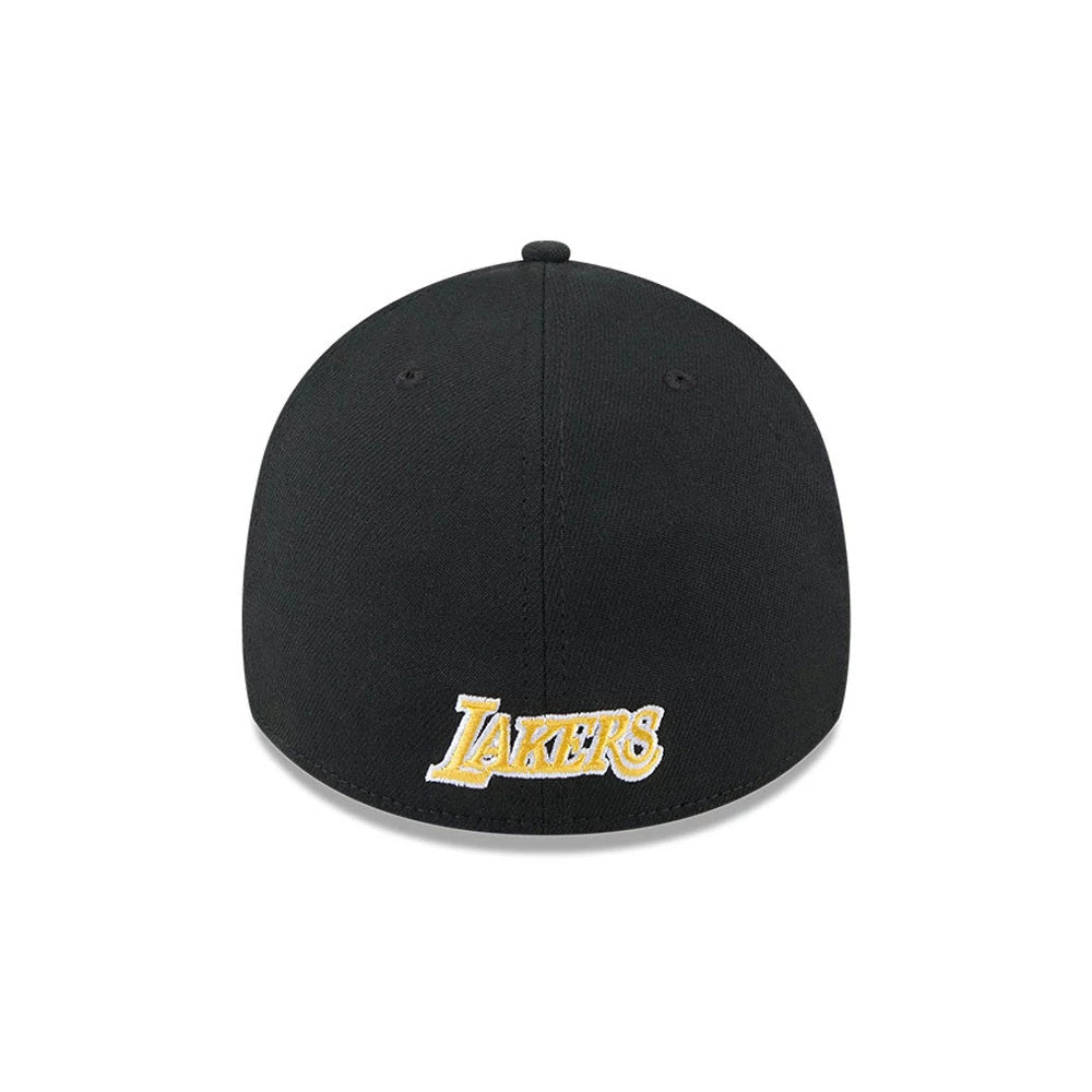 Pictured is this NBA Evergreen LA Lakers 39THIRTY Stretch Fit cap in black. 5