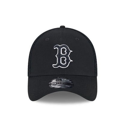Pictured is this MLB Evergreen Neo Boston Red Sox 39THIRTY Stretch Fit cap in black. 3
