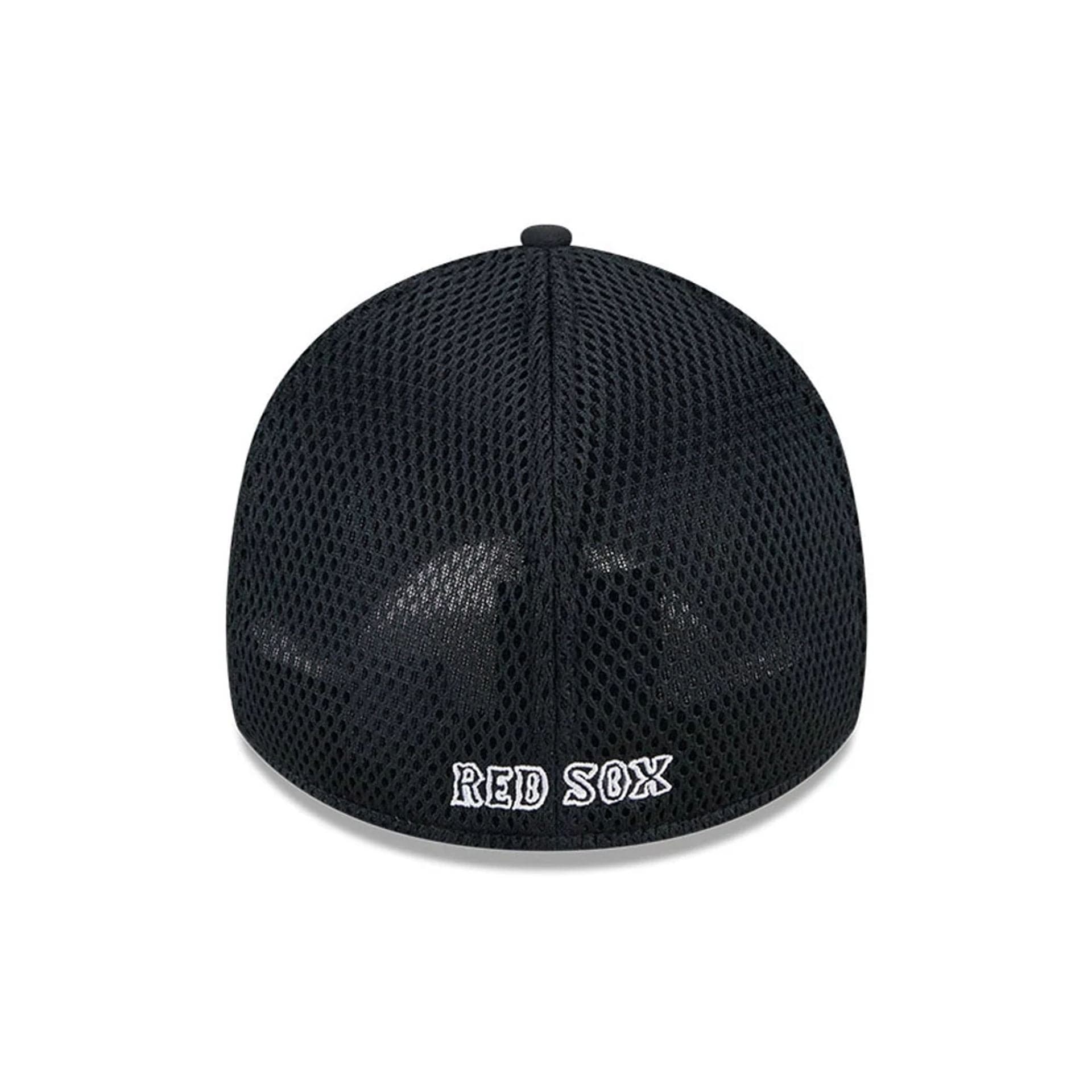 Pictured is this MLB Evergreen Neo Boston Red Sox 39THIRTY Stretch Fit cap in black. 2